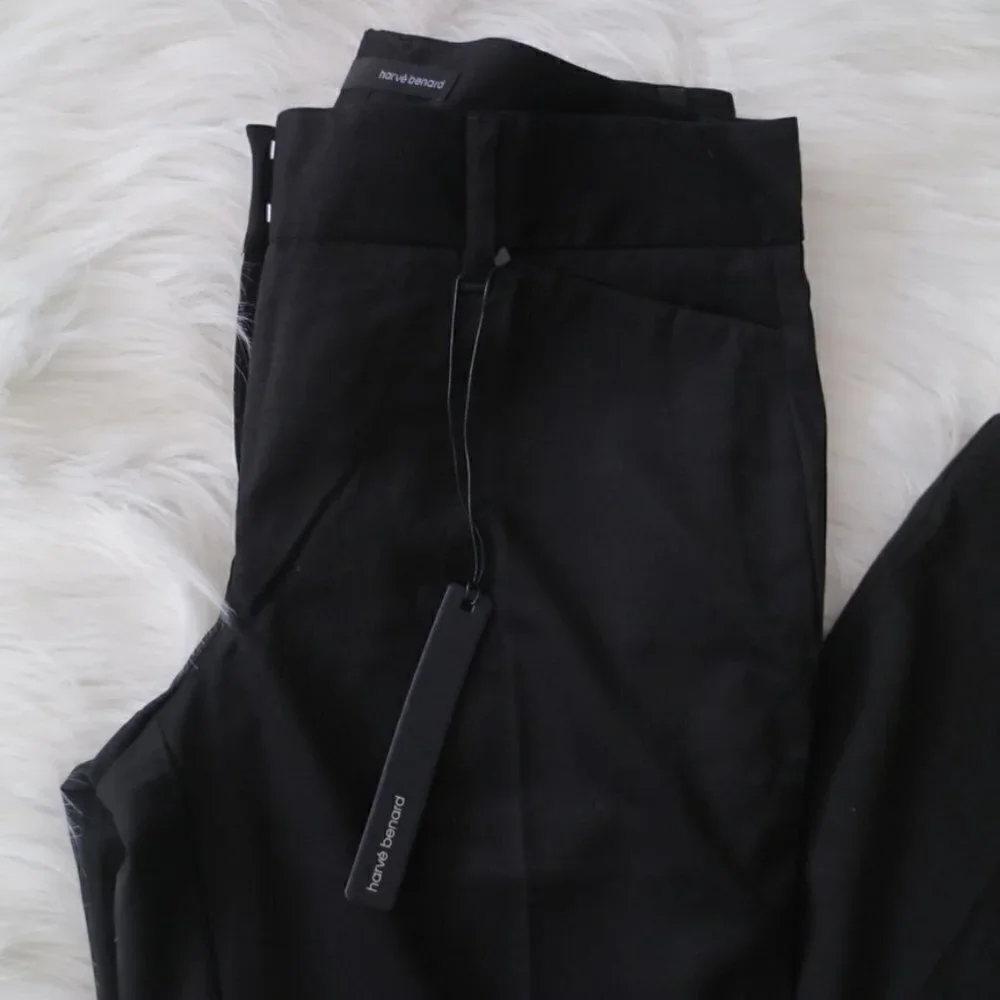 NEW Harve Bernard Women Black Dress Working Wide Leg Pants Size 2 - Picture 2 of 5